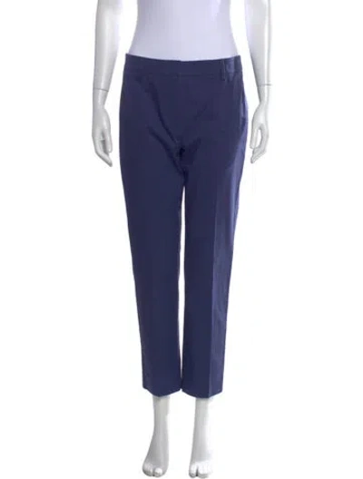 Pre-owned Max Mara Straight Leg Pants In Blue