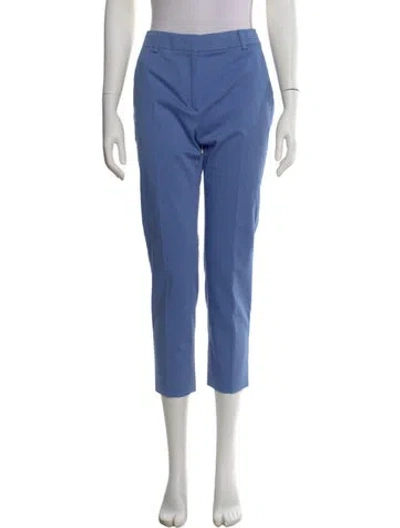 Pre-owned Max Mara Straight Leg Pants In Blue
