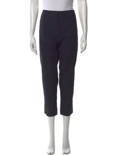 Pre-owned Max Mara Straight Leg Pants In Blue