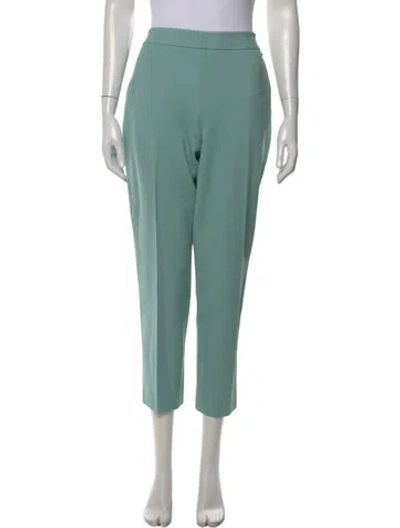Pre-owned Max Mara Straight Leg Pants In Blue