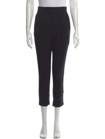 Pre-owned Max Mara Straight Leg Pants In Blue