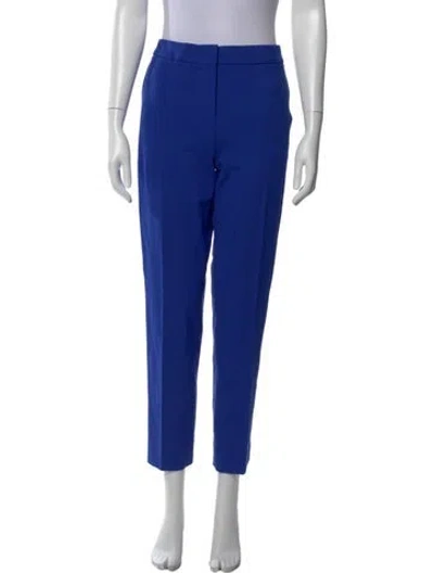 Pre-owned Max Mara Straight Leg Pants In Blue