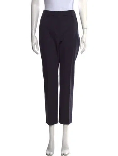 Pre-owned Max Mara Straight Leg Pants In Blue