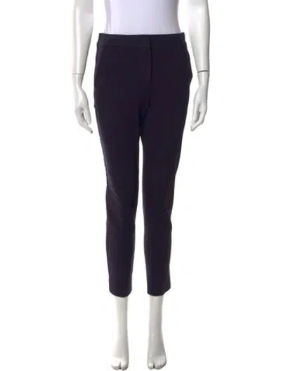 Pre-owned Max Mara Straight Leg Pants In Blue
