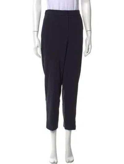 Pre-owned Max Mara Straight Leg Pants In Blue