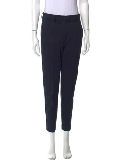Pre-owned Max Mara Straight Leg Pants In Blue