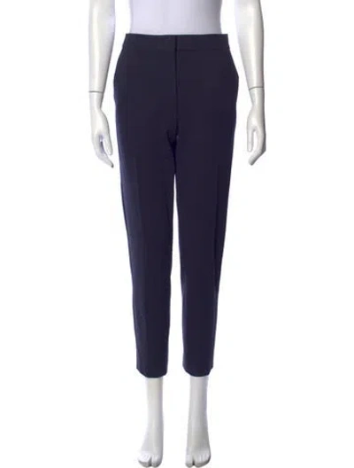 Pre-owned Max Mara Straight Leg Pants In Blue