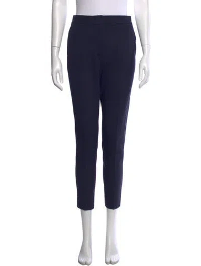 Pre-owned Max Mara Straight Leg Pants In Blue
