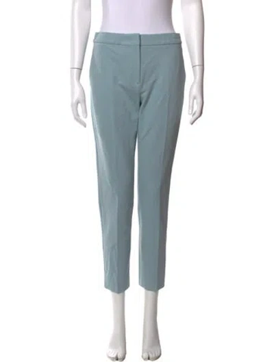Pre-owned Max Mara Straight Leg Pants In Blue