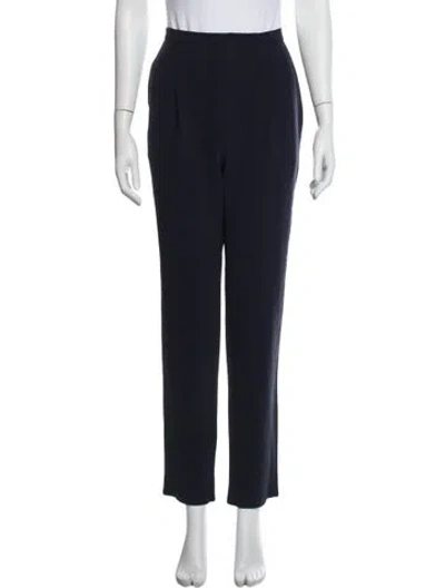 Pre-owned Max Mara Straight Leg Pants In Blue