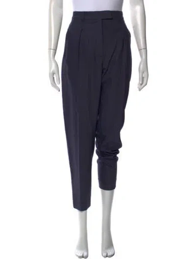 Pre-owned Max Mara Straight Leg Pants In Blue