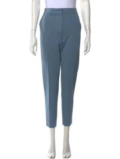 Pre-owned Max Mara Straight Leg Pants In Blue