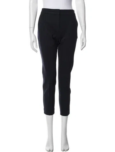 Pre-owned Max Mara Straight Leg Pants In Blue