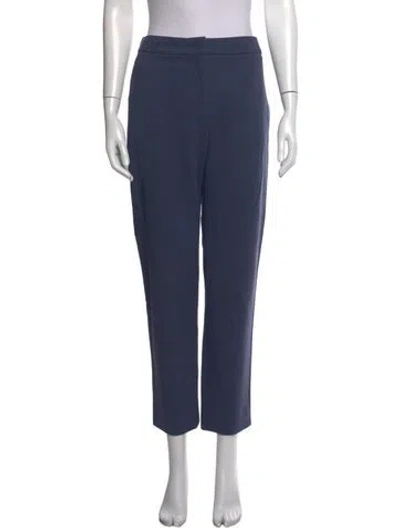 Pre-owned Max Mara Straight Leg Pants In Blue
