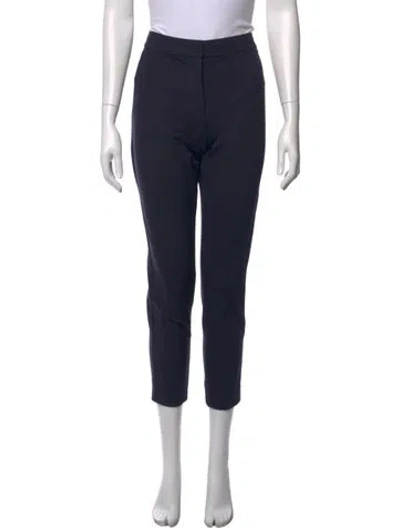 Pre-owned Max Mara Straight Leg Pants In Blue