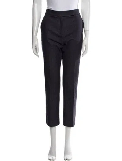Pre-owned Max Mara Straight Leg Pants In Blue