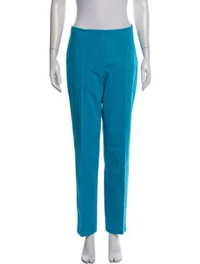 Pre-owned Max Mara Straight Leg Pants In Blue