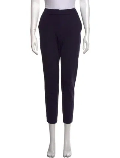 Pre-owned Max Mara Straight Leg Pants In Blue