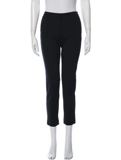 Pre-owned Max Mara Straight Leg Pants In Blue
