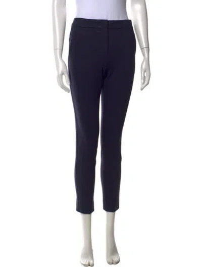 Pre-owned Max Mara Straight Leg Pants In Blue