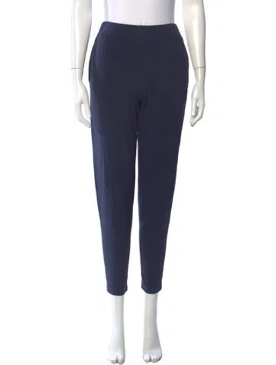 Pre-owned Max Mara Straight Leg Pants In Blue