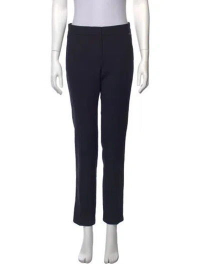 Pre-owned Max Mara Straight Leg Pants In Blue