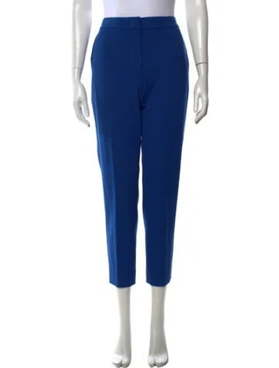 Pre-owned Max Mara Straight Leg Pants In Blue