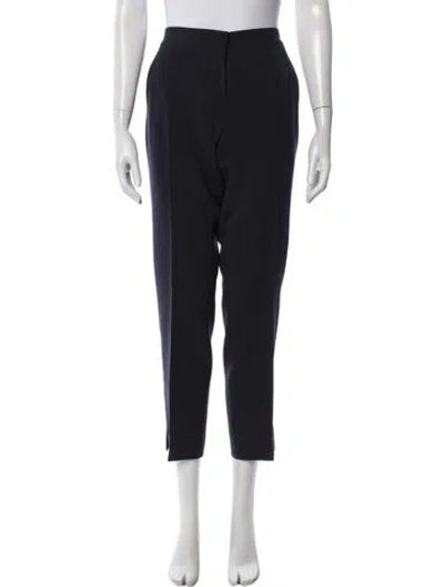Pre-owned Max Mara Straight Leg Pants In Blue