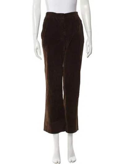 Pre-owned Max Mara Straight Leg Pants In Brown