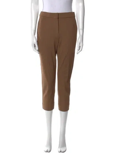 Pre-owned Max Mara Straight Leg Pants In Brown