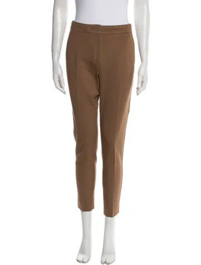 Pre-owned Max Mara Straight Leg Pants In Brown