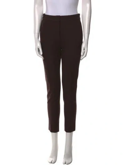 Pre-owned Max Mara Straight Leg Pants In Brown