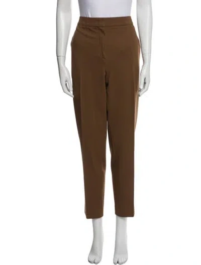 Pre-owned Max Mara Straight Leg Pants In Brown