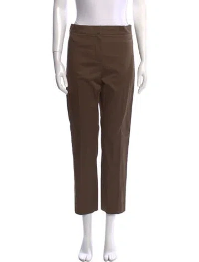 Pre-owned Max Mara Straight Leg Pants In Brown