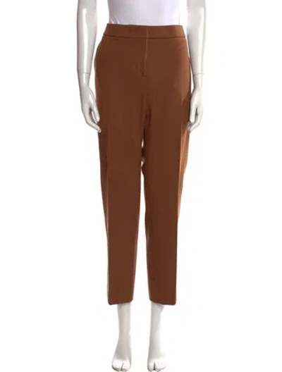 Pre-owned Max Mara Straight Leg Pants In Brown