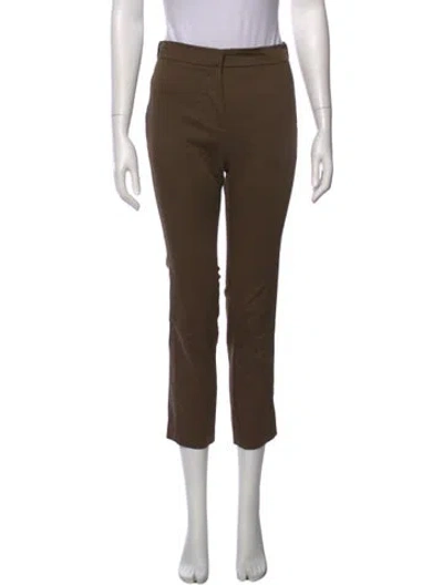 Pre-owned Max Mara Straight Leg Pants In Brown
