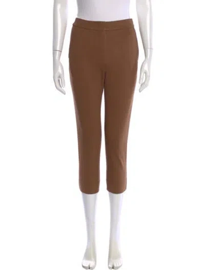 Pre-owned Max Mara Straight Leg Pants In Brown