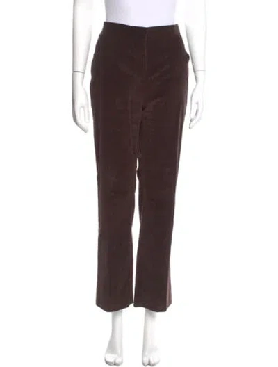Pre-owned Max Mara Straight Leg Pants In Brown