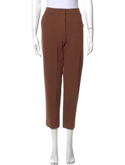 Pre-owned Max Mara Straight Leg Pants In Brown