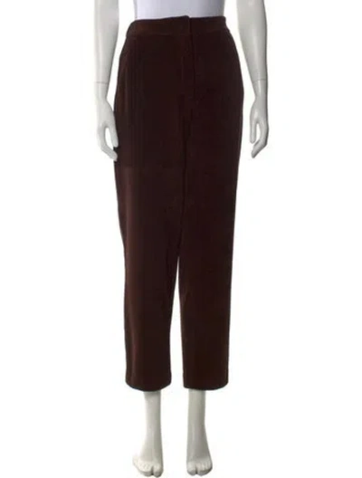 Pre-owned Max Mara Straight Leg Pants In Brown