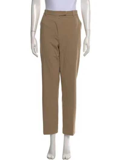 Pre-owned Max Mara Straight Leg Pants In Brown