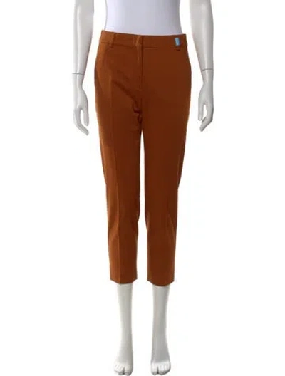 Pre-owned Max Mara Straight Leg Pants In Brown