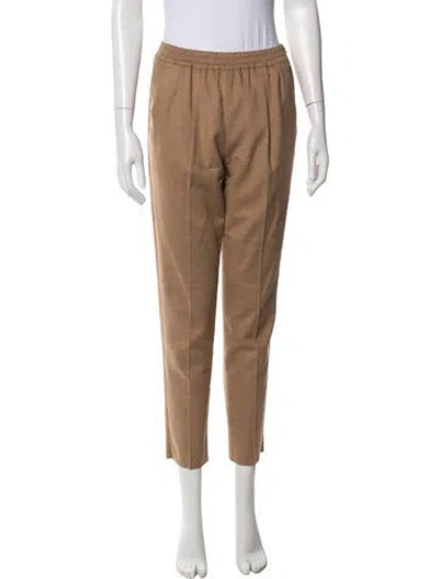 Pre-owned Max Mara Straight Leg Pants In Brown