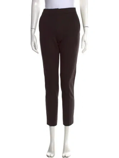 Pre-owned Max Mara Straight Leg Pants In Brown