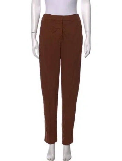 Pre-owned Max Mara Straight Leg Pants In Brown