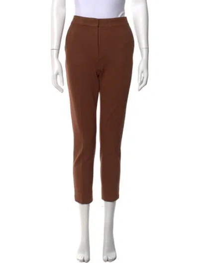Pre-owned Max Mara Straight Leg Pants In Brown