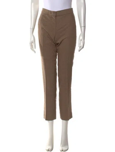 Pre-owned Max Mara Straight Leg Pants In Brown