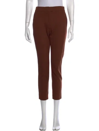 Pre-owned Max Mara Straight Leg Pants In Brown
