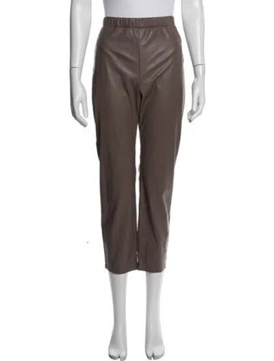 Pre-owned Max Mara Straight Leg Pants In Brown