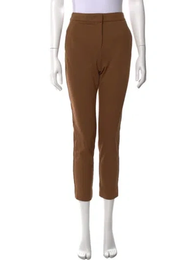 Pre-owned Max Mara Straight Leg Pants In Brown